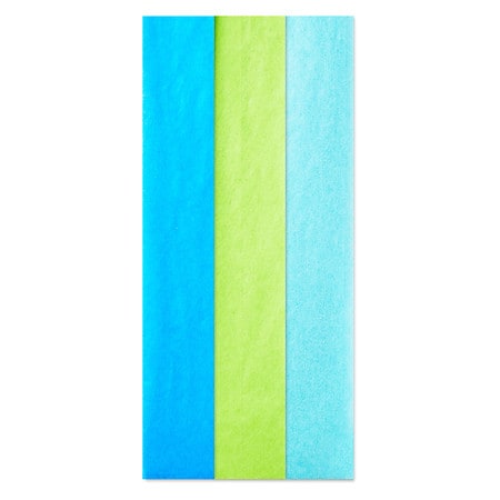 Hallmark Tissue Paper 3-Pack, Blue/ Aqua/ Green, 12 Sheets