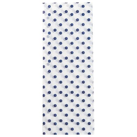 Navy Blue White Circle Pattern Tissue Paper