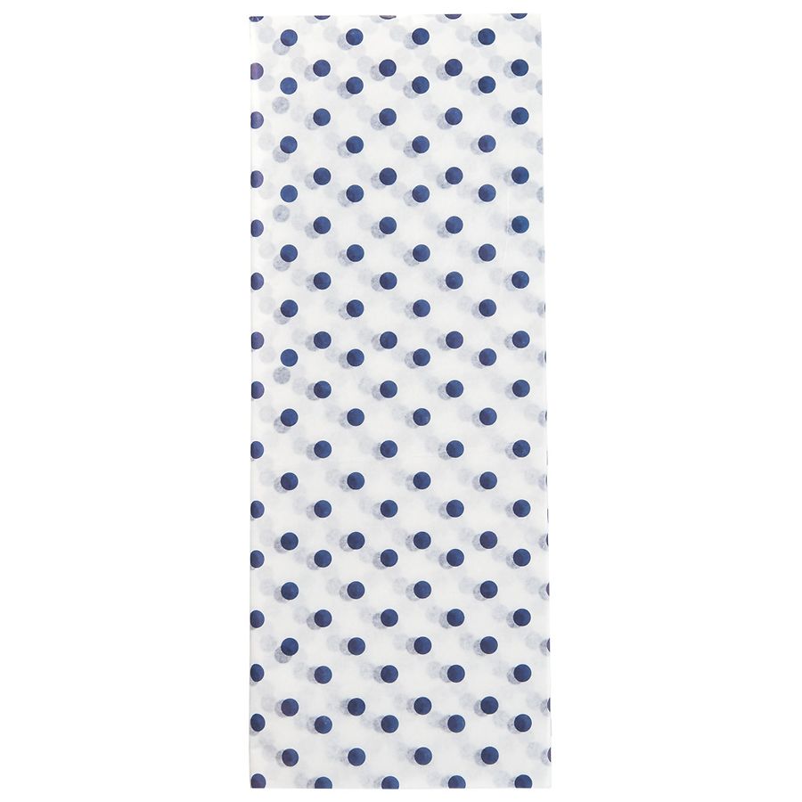 Hallmark Tissue Paper, Navy Blue Polka Dots