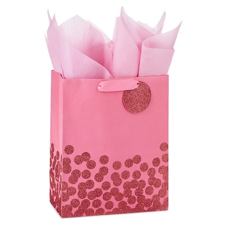 Hallmark Gift Bag With Tissue Paper, Foil Dots Large Blue