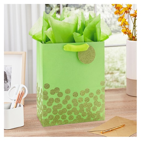 60 Sheets 28 * 20 Inches Green Metallic Gold Tissue Paper for Gift  Wrapping, Star Polka Dots Patterned Tissue Paper for Gift Bags for  Birthday, Jungle