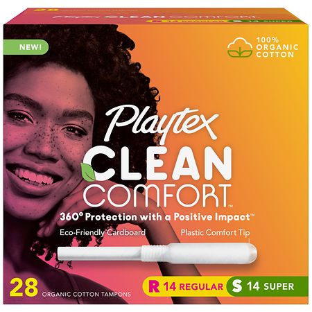 Playtex Clean Comfort Tampons Multipack Unscented, Regular/ Super Absorbency