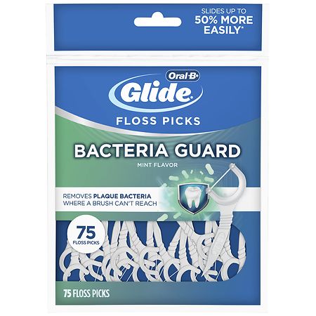 Oral-B Glide Bacteria Guard Dental Floss Picks Mint
