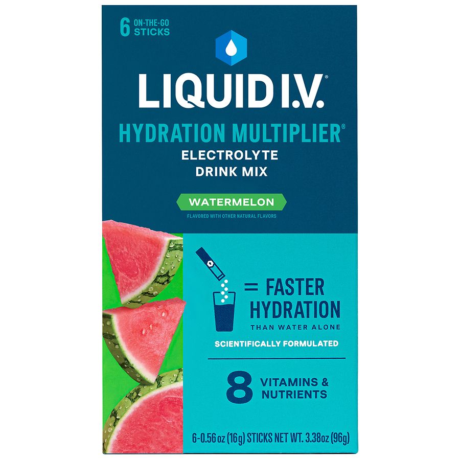 Liquid I.V. Hydration Multiplier Electrolyte Drink Mix Watermelon ...