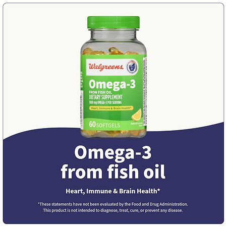 Walgreens Omega 3 Softgels Natural Lemon