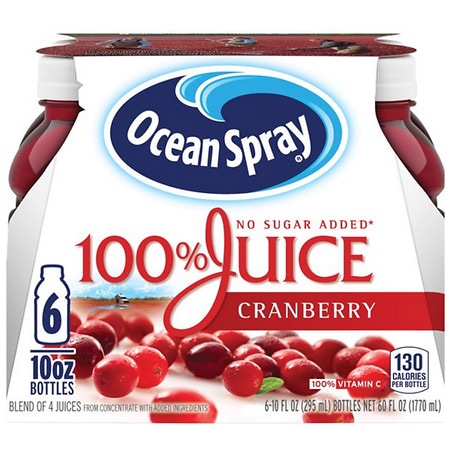 UPC 031200000668 product image for Ocean Spray 100% Juice, Cranberry - 10.0 fl oz x 6 pack | upcitemdb.com