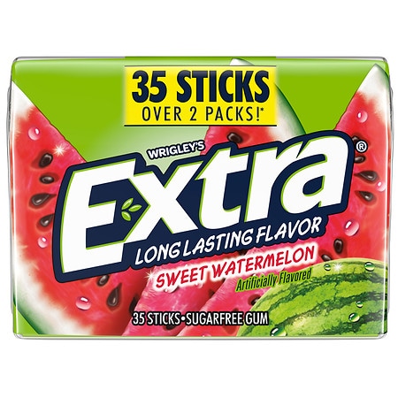 Extra Sweet Watermelon Sugar Free Chewing Gum Mega Sticks