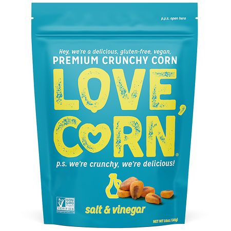 LOVE CORN Gluten-Free, Vegan, Delicious Crunchy Corn Salt & Vinegar