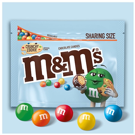M&M's Crunchy Cookie Milk Chocolate Candy Sharing Size Resealable