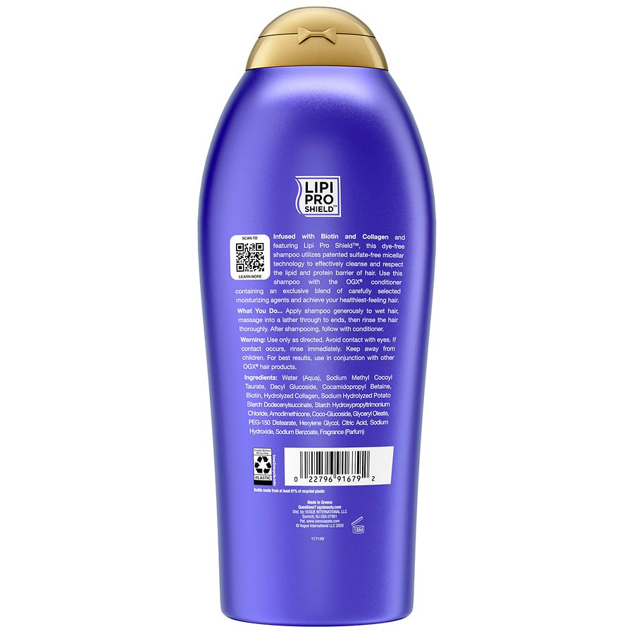 OGX Thick & Full + Biotin & Collagen Volumizing Shampoo Bergamot