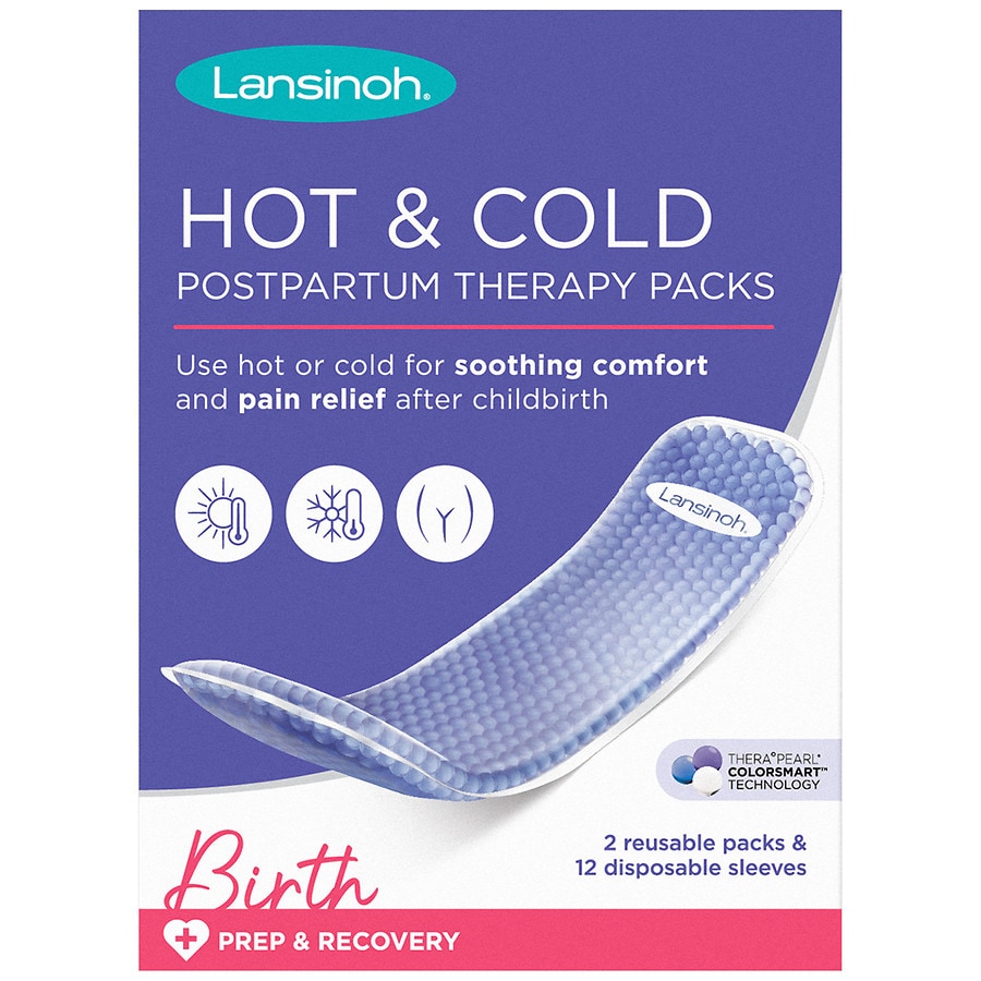 Lansinoh Breast Therapy Packs with Soft Covers, Hot and Cold Breast Pads,  Breastfeeding Essentials for Moms, 2 Pack