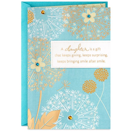 UPC 720473874785 product image for Hallmark Birthday Card for Daughter, Gold Flowers - 1.0 ea | upcitemdb.com