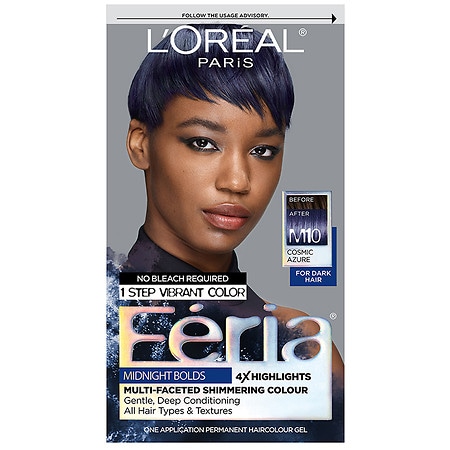 L'Oreal Paris Feria Midnight Bold Multi-Faceted Permanent Hair Color Cosmic Azure