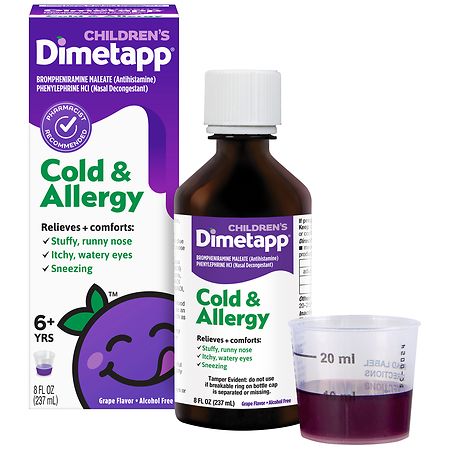 Dimetapp Cold & Allergy Medicine, Alcohol-Free