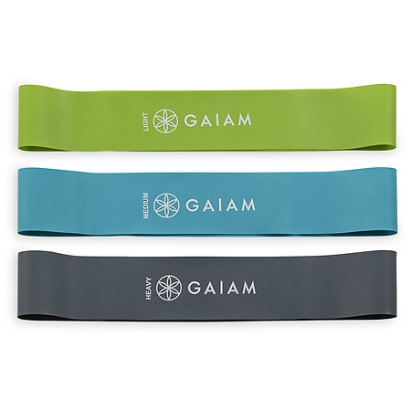 Gaiam Restore Restore Mini Resistance Loop Bands Green, Blue, Gray