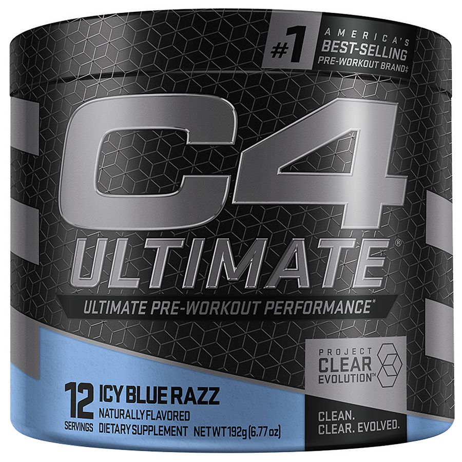 C4 Pre-Workout, Icy Blue Razz, Original 6.3 oz, Powders