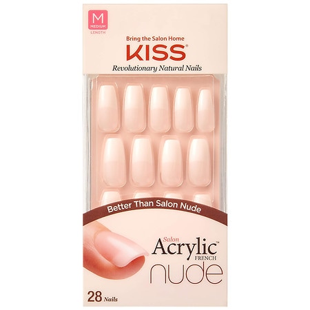 Kiss Salon Acrylic Nude French Nails Leilani