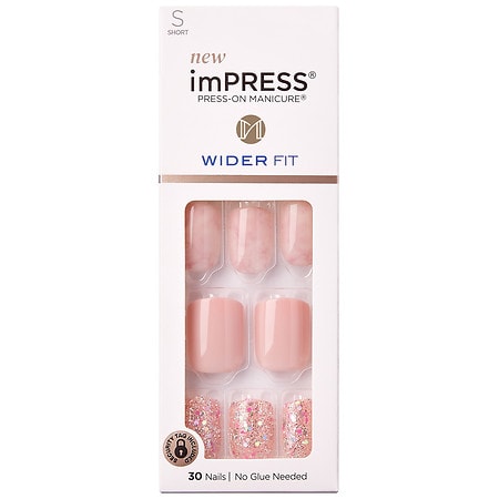 Kiss imPRESS Wider Fit Press-On Manicure Fake Nails, Just a Dream |  Walgreens