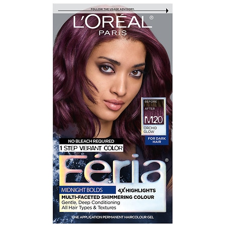 L'Oreal Paris Feria Midnight Bold Multi-Faceted Permanent Hair Color Orchid Glow