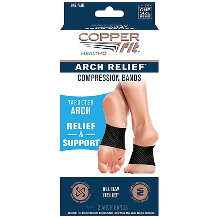  Copper Fit Health Unisex Arch Relief Compression Bands For  Plantar Fasciitis