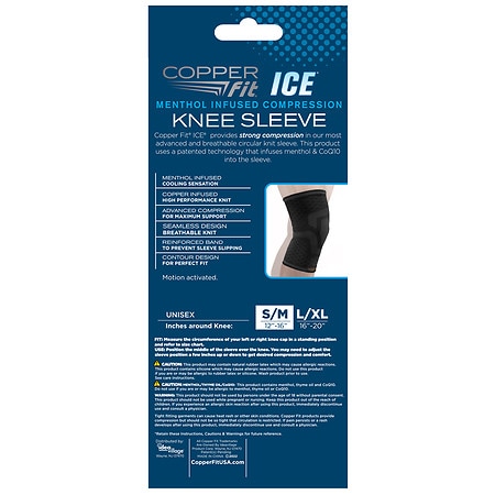 Copper Fit Ice Menthol Infused Knee Sleeve S/M