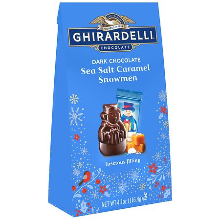 Ghirardelli Snowmen Bag Dark & Sea Salt Caramel