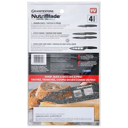 As Seen on TV Granite Stone Nutriblade Knives (4 ct)