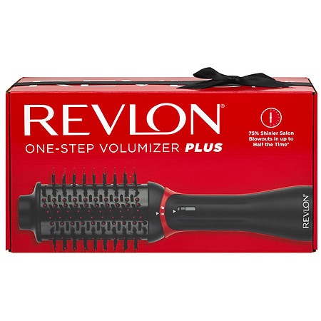 Revlon One-Step Volumizer PLUS 2.0 Hair Dryer and Hot Air Brush, Black Black