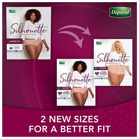 Depend® Silhouette® Maximum Absorbency Large/Extra Large Women's  Incontinence Briefs, 20 ct - Fry's Food Stores