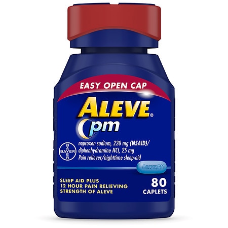 Aleve PM Pain Relief and Nighttime Sleep Aid Naproxen Sodium Caplets