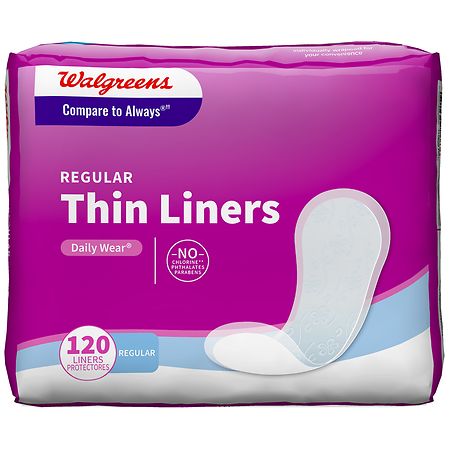 Walgreens Regular Thin Liners Unscented