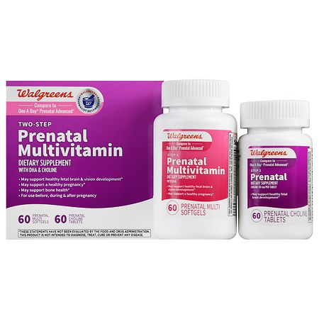 Walgreens Two-Step Prenatal Multivitamin with DHA & Choline Softgels & Tablets