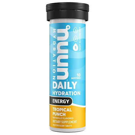 Nuun Hydration Energy Electrolyte Drink Tablets Tropical Punch