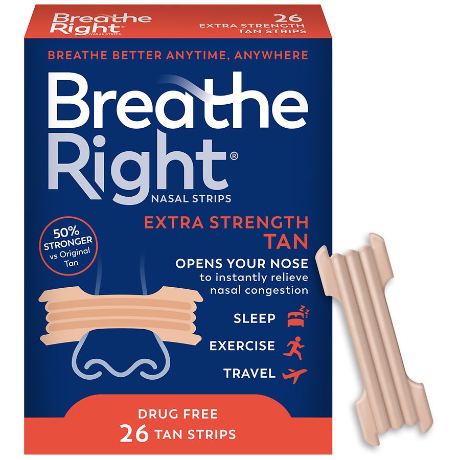 Breathe Right Extra Strength Nasal Strips Tan Walgreens
