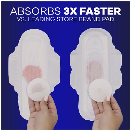 Always Ultra Thin Overnight Pads with Flexi-Wings, Overnight Unscented, Size 4 (ct16)
