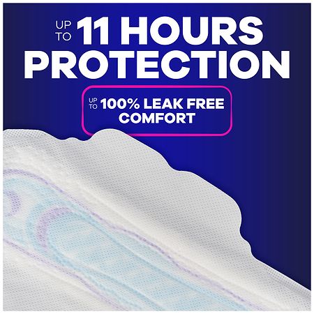 Always Ultra Thin Overnight Pads with Flexi-Wings, Overnight Unscented, Size 4 (ct16)