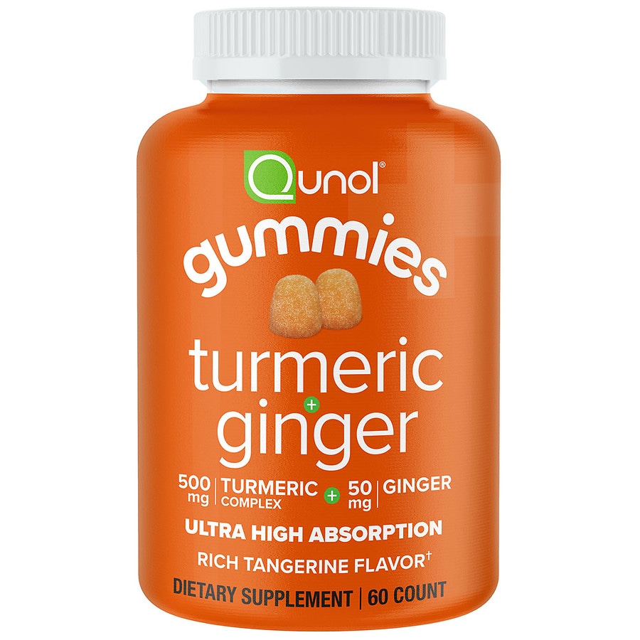 Qunol Turmeric 500 mg + Ginger 50 mg Gummies Tangerine Walgreens