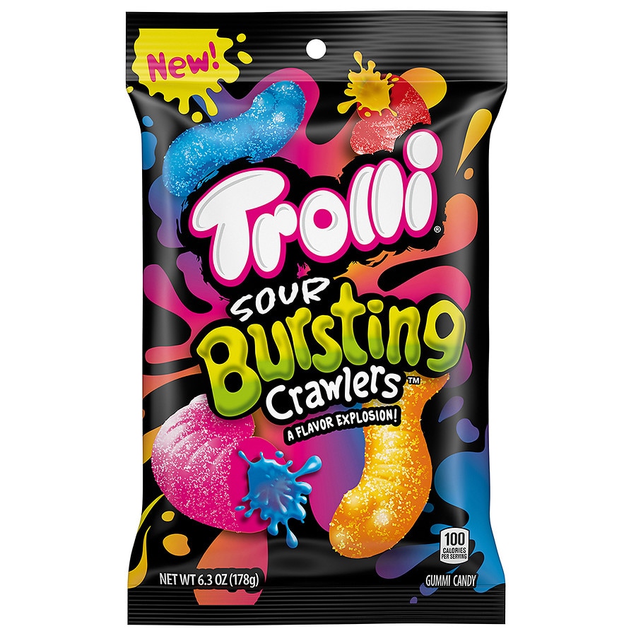 Trolli Sour Brite Crawlers Assorted Sour Fruit Flavors 5 Oz. Gummi