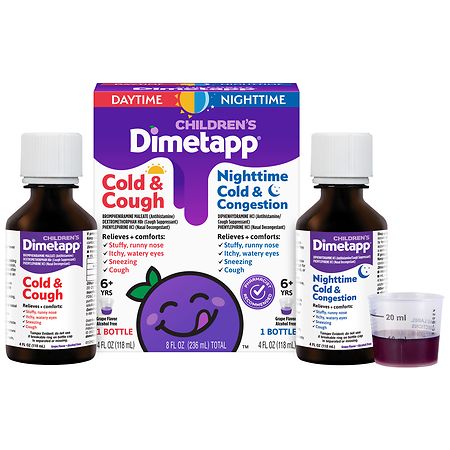 Dimetapp Cold & Cough, Nighttime Cold & Congestion, Alcohol-Free