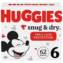 Huggies Snug & Dry Diapers, Disney Baby, 6 (Over 35 lb) - 62 diapers