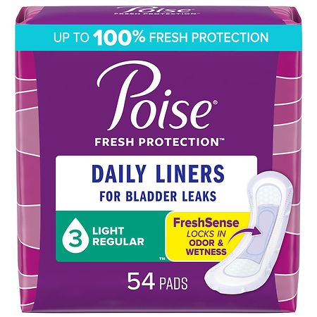 Poise Incontinence Pads & Postpartum Incontinence Pads 3 Light Regular