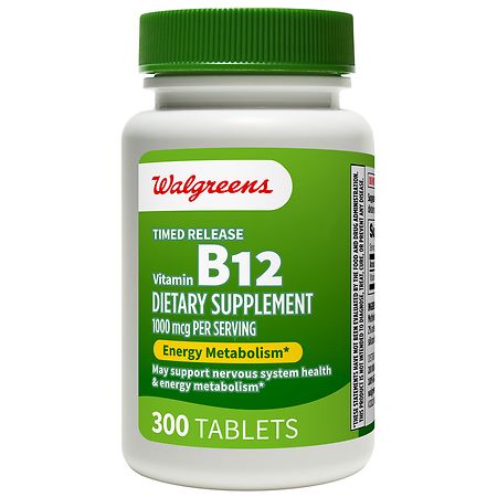 Walgreens Timed Release Vitamin B12 1000 mcg Tablets (300 days)