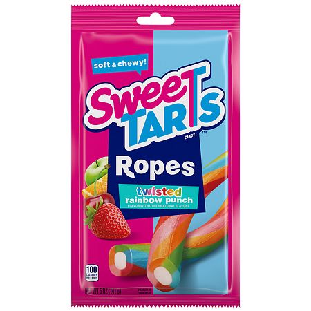SweeTARTS Twisted Rainbow Ropes  5 oz  [Pack of 12]