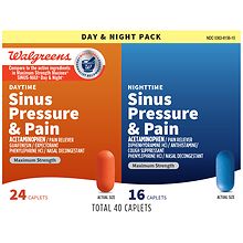 Walgreens Daytime and Nighttime Sinus Pressure & Pain Caplets | Walgreens