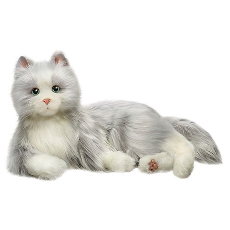 Joy for All Companion Pets Silver Cat with White Mitts