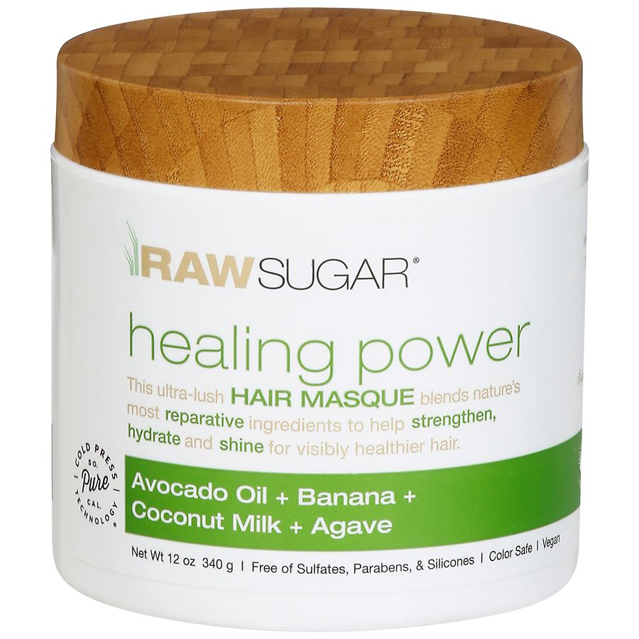 Raw Sugar Healing Power Hair Masque Avocado Oil + Banana + Coconut Milk +  Agave | Walgreens