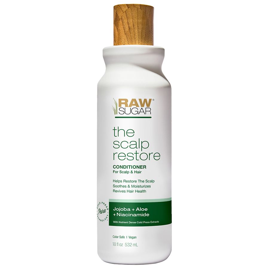Raw Sugar The Scalp Restore Conditioner Activated Charcoal + Tea Tree + Moringa Oil