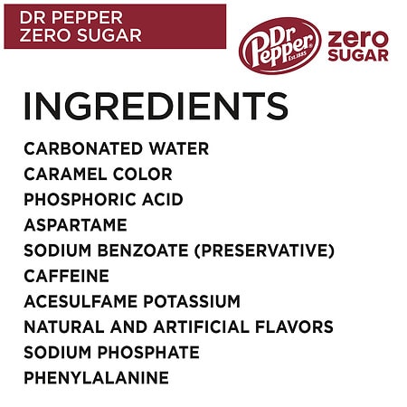 Dr Pepper Zero Sugar Soda