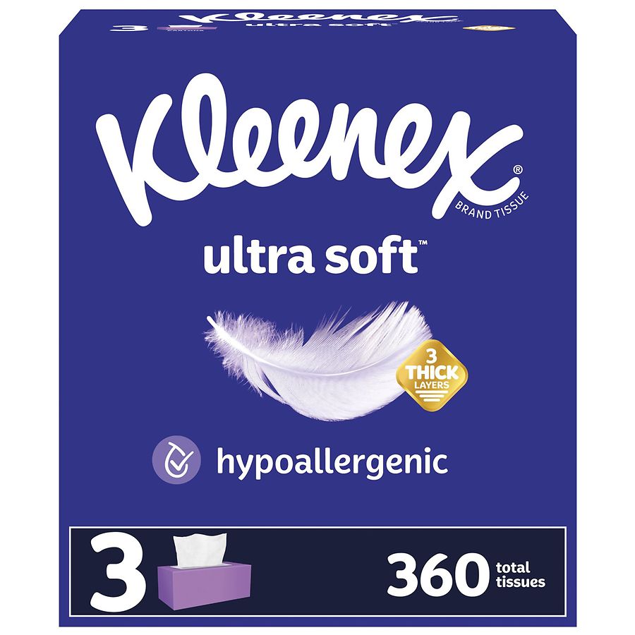 Kleenex 2 Ply Facial Tissue Flat 100 Tissues Per Box Pack Of 5