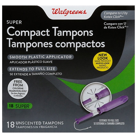 Walgreens Compact Tampons Unscented